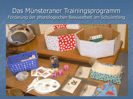 Münsteraner Training - Staatliches Schulamt Tirschenreuth
