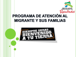 Programa de atención al migrante y sus familias
