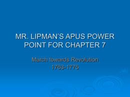 MR. LIPMAN`S APUS POWER POINT FOR CHAPTER 7