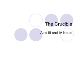 The Crucible Act III and IV notes