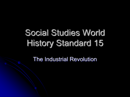 Social Studies World History Standard 15