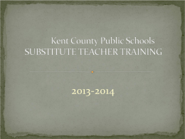 Substitutes - Kent County Public Schools