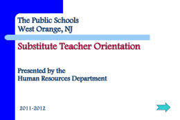 Substitute Orientation_2011-2012