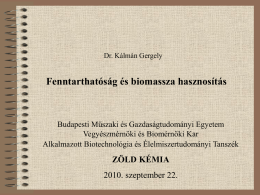 Zöld kémia 2010 - Budapesti Műszaki és Gazdaságtudományi