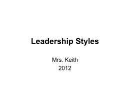 Leadership Styles PowerPoint