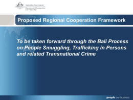 Regional Cooperation Framework Presentation