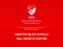 denetçi eğitimi - Türkiye Futbol Federasyonu