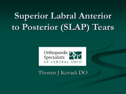 Superior Labral Tears