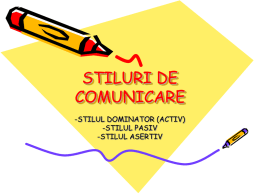 STILURI DE COMUNICARE - PREGATESTE