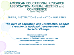Presentation - World Education Research Association