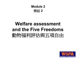 The Five Freedoms 五項自由From: Concepts in Animal Welfare