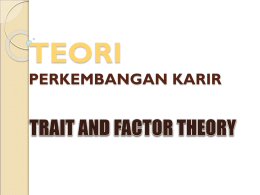 Trait and Factor Theory