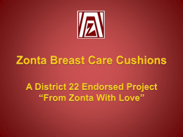 Zonta Breast Care Cushions - Zonta International District 22