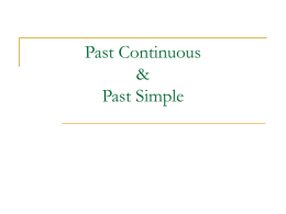 Past Continuous Tense Form, 1
