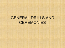 GENERAL DRILLS AND CEREMONIES