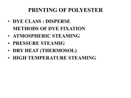 PRINTING OF POLYESTER