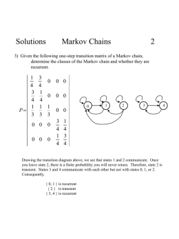 Solutions Markov Chains 1