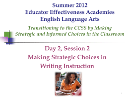 Day 2 Session 2 Writing High Sch