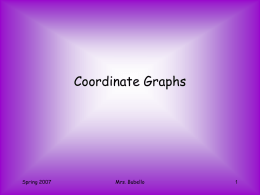 Variables and Coordinate Graphs