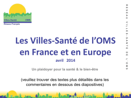 Diaporama 2 Les Villes-Santé en France et en Europe.