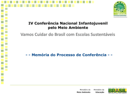 Ppt - Conferência Nacional Infantojuvenil pelo Meio Ambiente