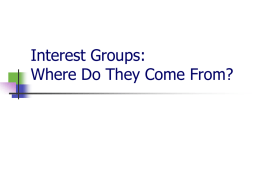Interest Groups - University of North Texas