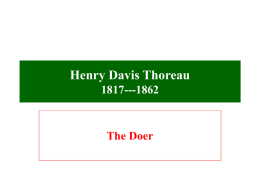 Henry Davis Thoreau 1817--