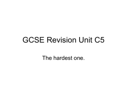 GCSE Revision Unit C5