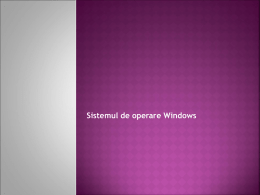 Sistemul de operare Windows