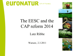 GAP Reform 2014 - Zielony Instytut