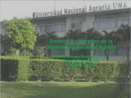 sistema archivistico de la universidad nacional agraria