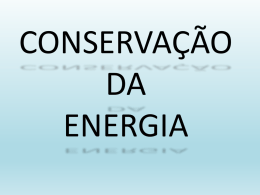 CONSERVAÇÃO DA ENERGIA - UninCor