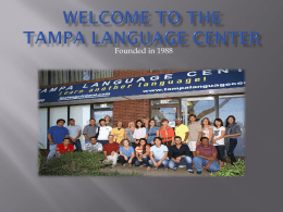 Welcome to the Tampa Language Center