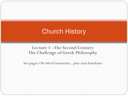 Church History 2nd Century
