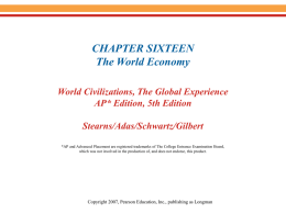 Chapter 16--The World Economy