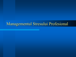 Managementul Stresului - PREGATESTE