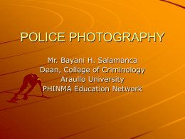 POLICE PHOTOGRAPHY PRESENTATION