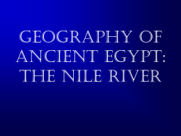 Geography of Egypt: The Nile River