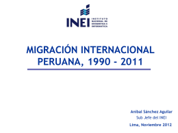 Migración internacional peruana 1990-2011