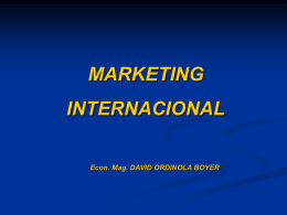 marketing internacional - David Ordinola