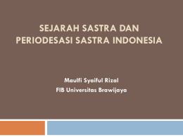 sejarah sastra dan periodesasi sastra indonesia2