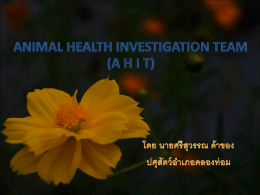 Animal Health Investigation Team (A H I T)