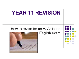 A* in the English exam - original PowerPoint presentation, (ppt, 752Kb