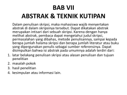Materi 008 Abstrak dan Teknik Kutipan