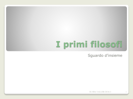 I primi filosofi