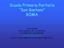 Scuola Primaria Paritaria “San Gaetano” ROMA