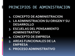 PRINCIPIOS DE ADMINISTRACION