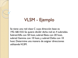 VLSM - Ejemplo