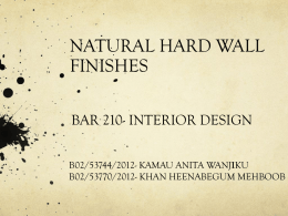 Natural Hard Wall finishes