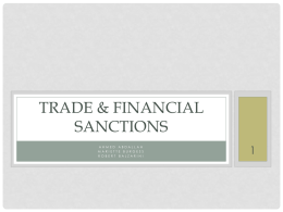 TRADE & Financial Sanctions - International Trade Relations